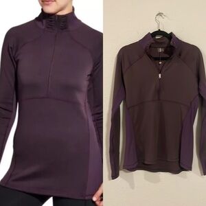 Calia Women’s Sweater Small Purple Quarter Zip Stretch Knit Pull On Athletic